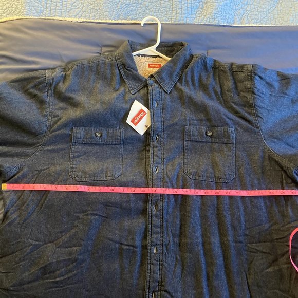 Men's Wrangler button up insulated denim jacket, size 2XL - Picture 7 of 10